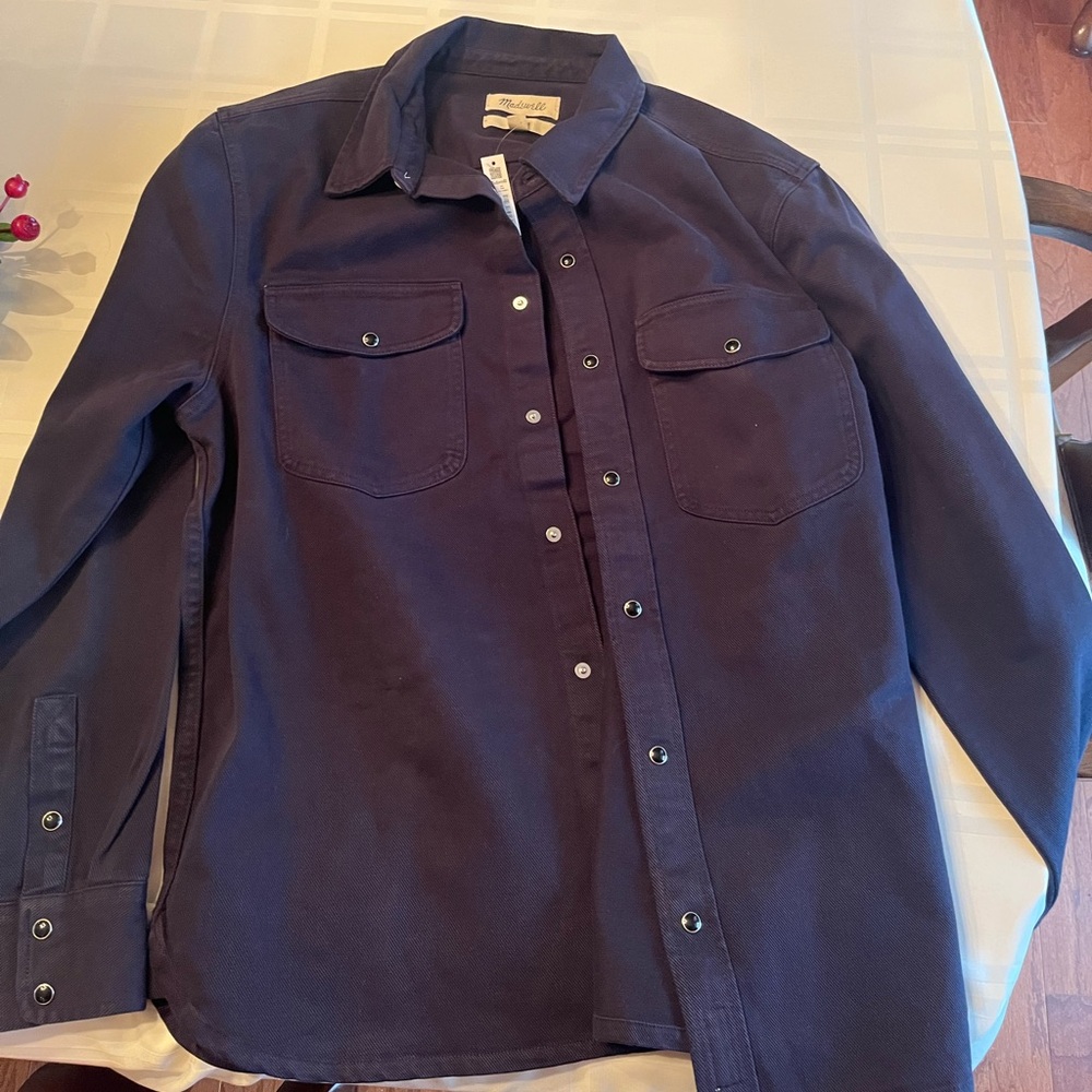 Madewell indigo western shirt large
